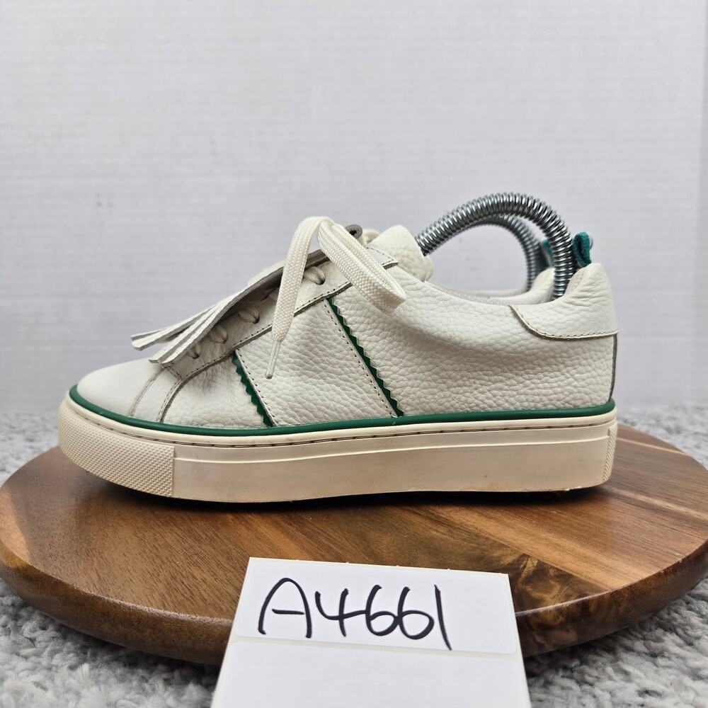 G/Fore G4 Womens 6 Kiltie Disruptor White Green Leather Spikeless Golf Shoe